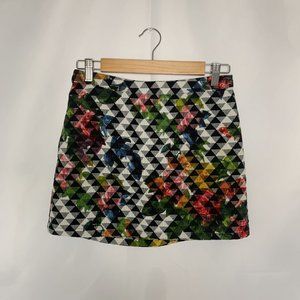 Topshop Mini Skirt Size 6 Colorful Floral
